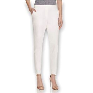 Theory White/light grey Ankle pull on Pants Thaniel Approach 6 elastic waist